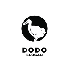 dodo bird logo black spot circle icon design vector © Alpha Factory Std