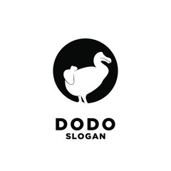 dodo bird logo black spot circle icon design vector © Alpha Factory Std