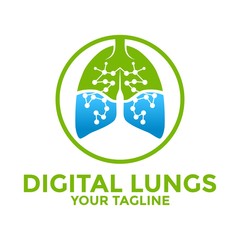 Lungs logo template vector, Health lungs Template, Logo symbol icon