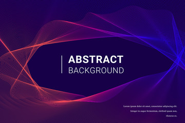 Horizontal futuristic red and blue abstract background