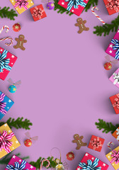 Merry Christmas and gift box background