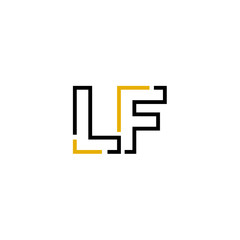 Letter LF logo icon design template elements