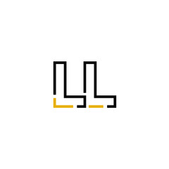 Letter LL logo icon design template elements