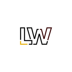 Letter LW logo icon design template elements