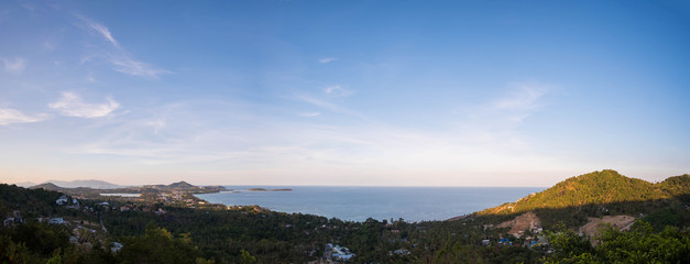 Panorama view over the Gulf of Siam, Koh Samui, Suratthani, Thailand.