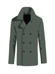 Overcoat men fashion vector green