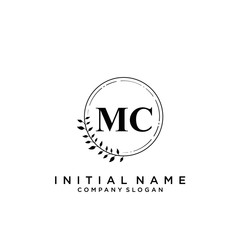 Letter MC Beauty Logo Template Vector