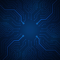Technology Background, blue circuit board pattern