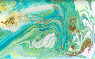 Fototapeta na wymiar Beautiful unique turquoise acrylic marble background