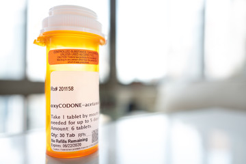 Oxycodone medication container