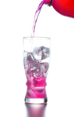 Sparkling water in a crystal glass