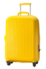 Large polycarbonate suitcase isolated on white