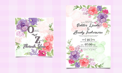 elegant and beautiful floral wedding invitations