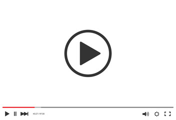 Video player bar template for your design for web site and app © 4zevar