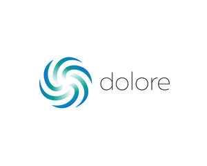 Abstract vortex spin logo icon design abstract modern minimal gradient line art illustration. Sun flower swirl colorful vector emblem sign symbol mark logotype for white background