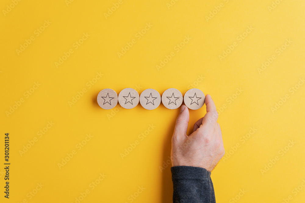 Wall mural conceptual image of quality and service