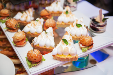 Catering food table set concept