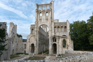 the old abbey and Benedictine monastery at Jumieges in Normandy in France
