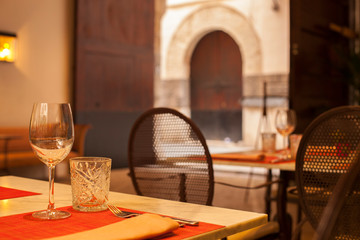 table in restaurant
