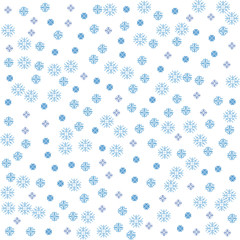 Naklejka premium blue snowflakes pattern on white. Retro winter festive background. eps 10