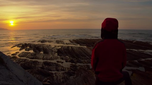 Sunset at the flysch