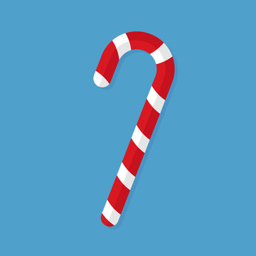 recommend clip art: Candy cane flat vector icon