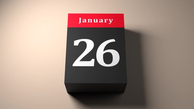 fast calendar scrolling showing every day and month with flipping pages, timelapse v3