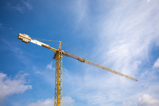 Crane against the sky