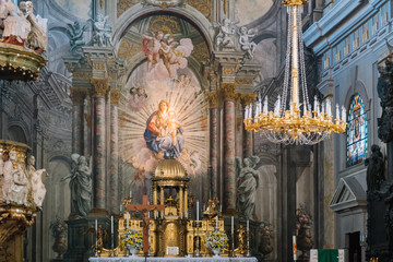 Sibiu, Romania - 5 Nov, 2019: Holy Trinity Cathedral, Sibiu, Romania