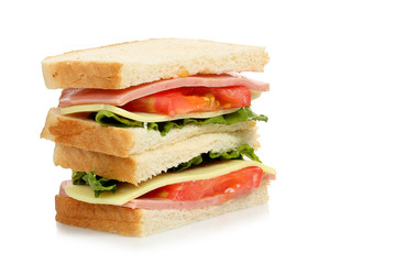 sandwich on white