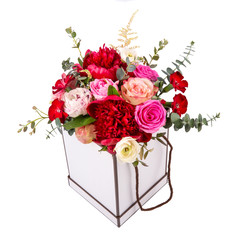 Large gift box with flowers