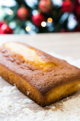 traditional christmas cake or cake