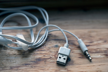 usb cable isolated on white background