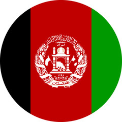 Afghanistan round flag vector illustration