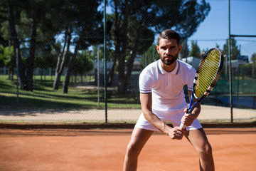 Tennis player during a tennis match