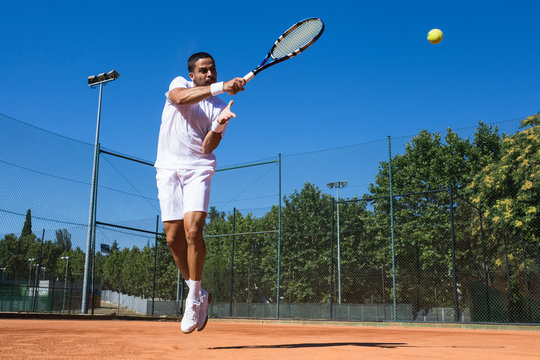 Tennis player during a tennis match