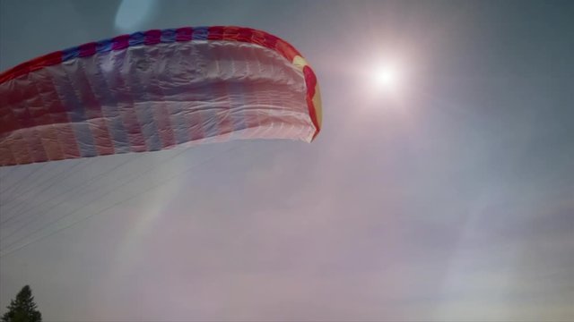 Gleitschirmfliegen.