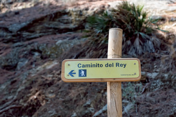 Wegweiser nach Caminito del Rey