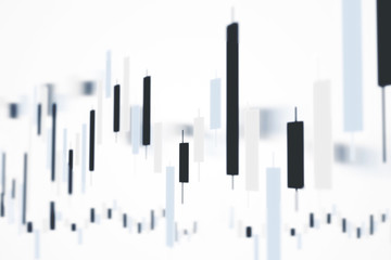 Stock Exchange  market graph analysis investment trading, Bullish point, Bearish point.