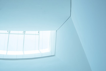 white wall  window sun roof  in bedroom