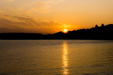 Naklejka premium sunset on sea