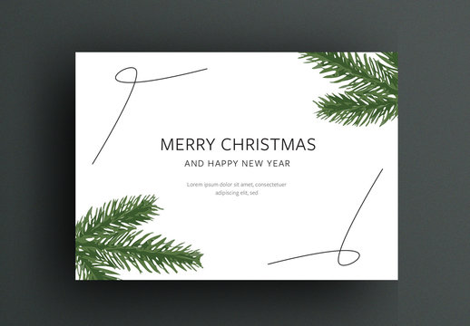 Minimalist Christmas Card Layout