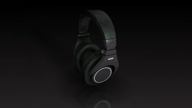 A 3D render of headphones.