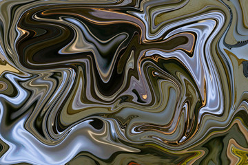 Abstraction in multicolored smooth lines of a wavy texture. Blurry colors of a colored background.