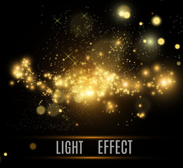 Beautiful sparks shine with a special light. Vector sparkles on a transparent background. Christmas abstract illustration. Beautiful illustration for a postcard. Background for the image. Lamps.