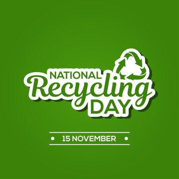 National Recycling Day Vector Design Template