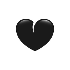 Black heart icon template vector image