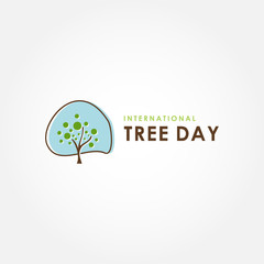 World Tree Day Vector Design Template
