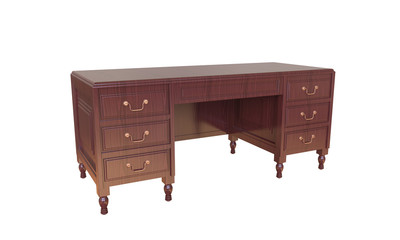 Antique table isolated on white background