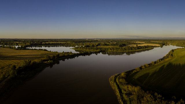 Coucher de soleil dans les dombes